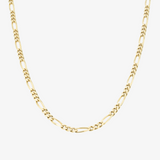 2.9mm Figaro Chain In 14K Solid Yellow Gold