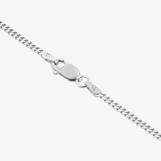 2.65mm Cuban Link Bracelet In 14K Solid White Gold