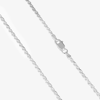 2mm Rope Chain In Sterling Silver