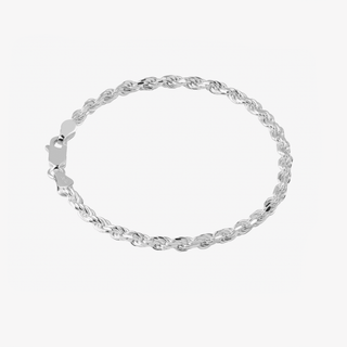 3.4mm Rope Bracelet In Sterling Silver