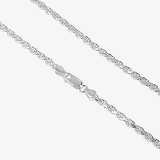 3.4mm Rope Chain In Sterling Silver