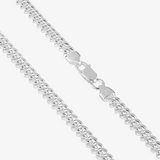 5.5mm Solid Cuban Link Chain In Sterling Silver