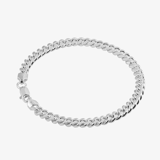 5.5mm Cuban Link Bracelet In Sterling Silver