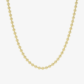 1.8mm Beaded Chain In 14K Solid Yellow Gold