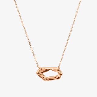 Forever Necklace In 18K Solid Rose Gold With Diamonds