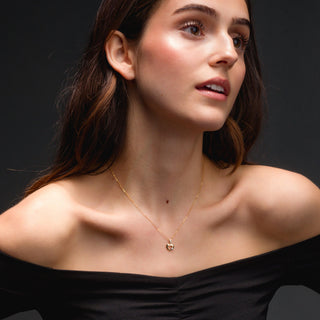 Heart Necklace In 18K Solid Yellow Gold With Diamonds