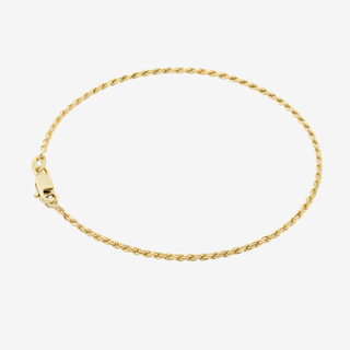 1.75mm Rope Bracelet In 14K Solid Yellow Gold