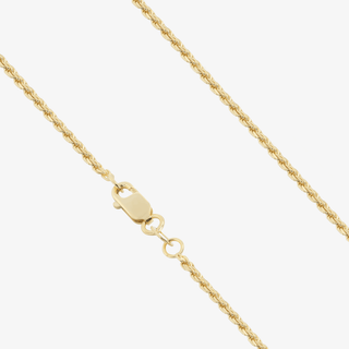 1.75mm Rope Chain In 14K Solid Yellow Gold