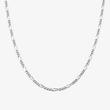 1.8mm Figaro Chain In 14K Solid White Gold