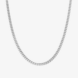 2.65mm Cuban Link Chain In 14K Solid White Gold