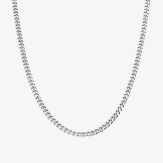 2.65mm Cuban Link Chain In 14K Solid White Gold
