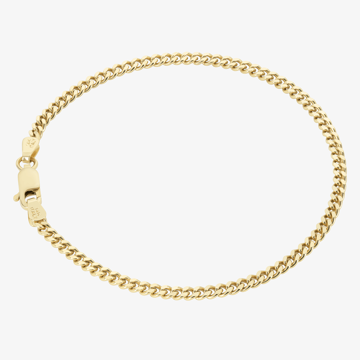 Solid Cuban Link Bracelet, 2.65mm