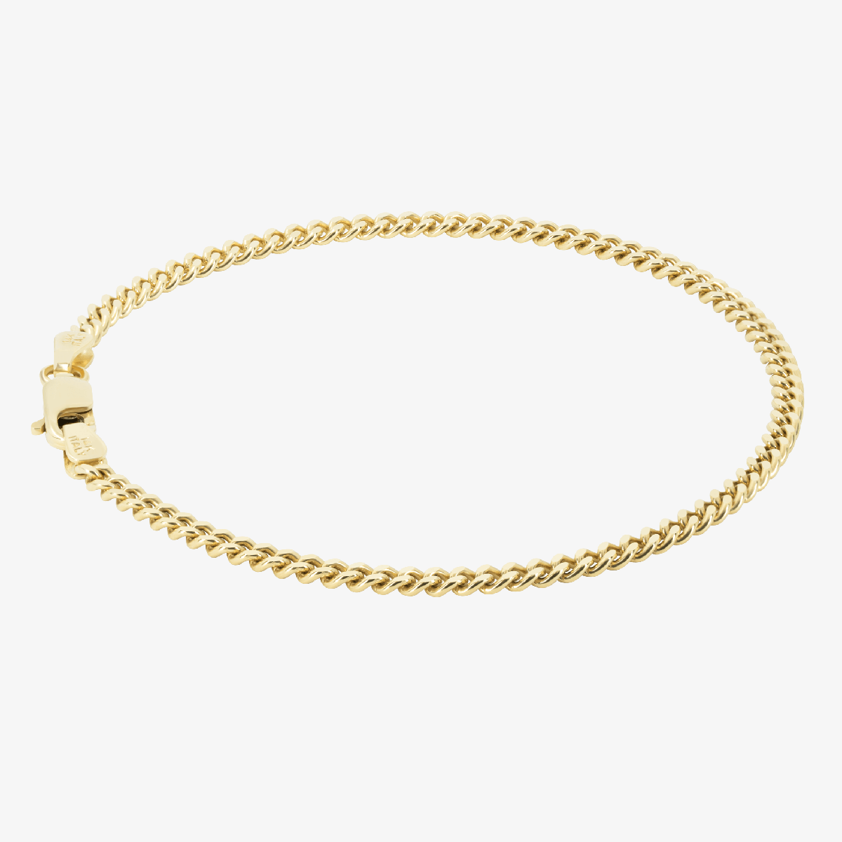 Solid Cuban Link Bracelet, 2.65mm
