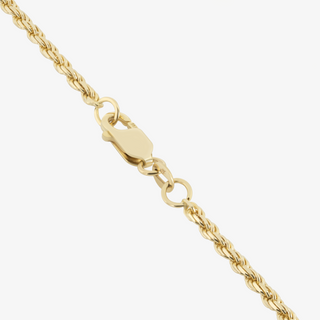 2.6mm Rope Bracelet In 14K Solid Yellow Gold