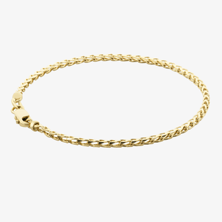 2mm Franco Bracelet In 14K Solid Yellow Gold