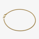 Solid Gold Cuban Link Bracelet, 2mm
