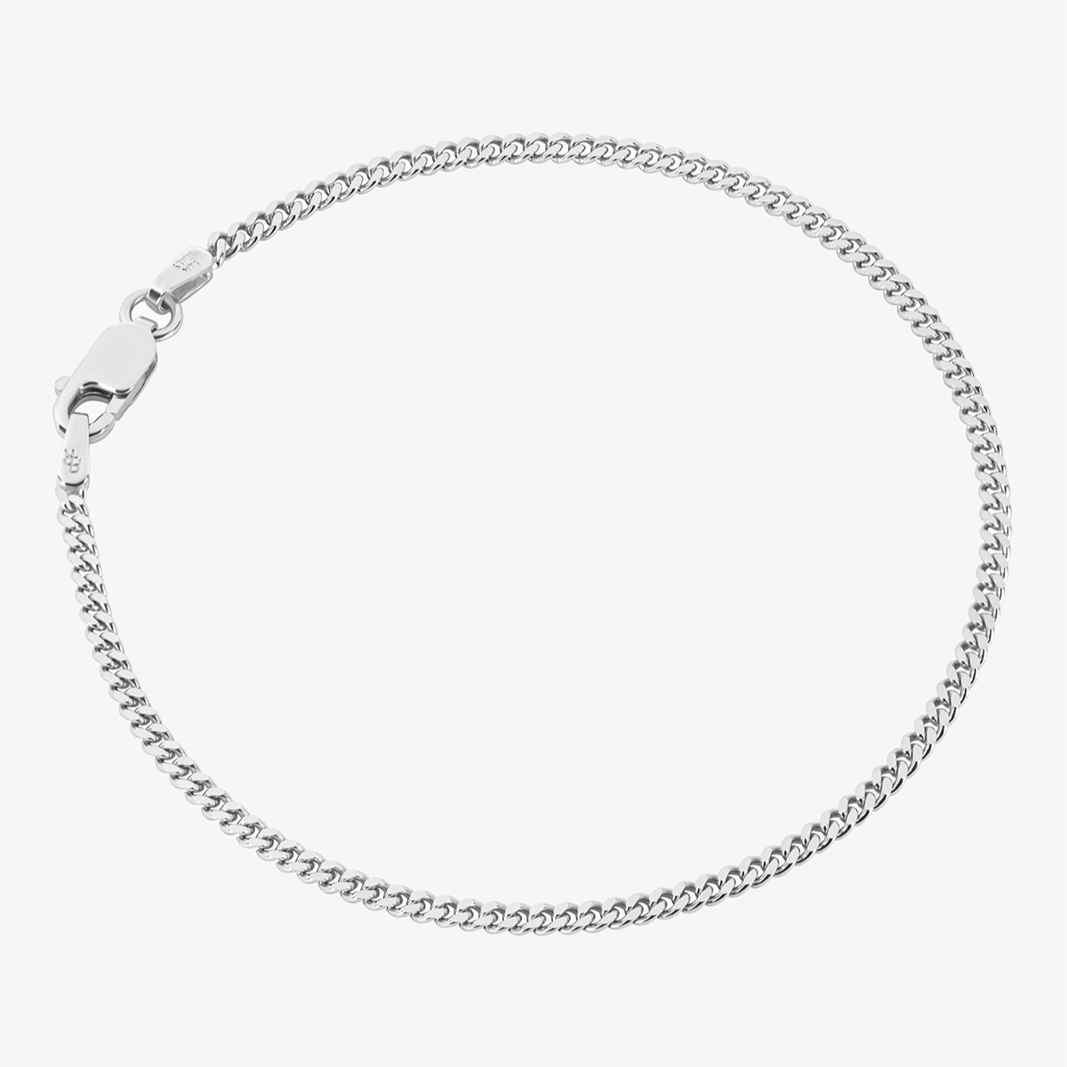 Solid Cuban Link Bracelet, 2mm