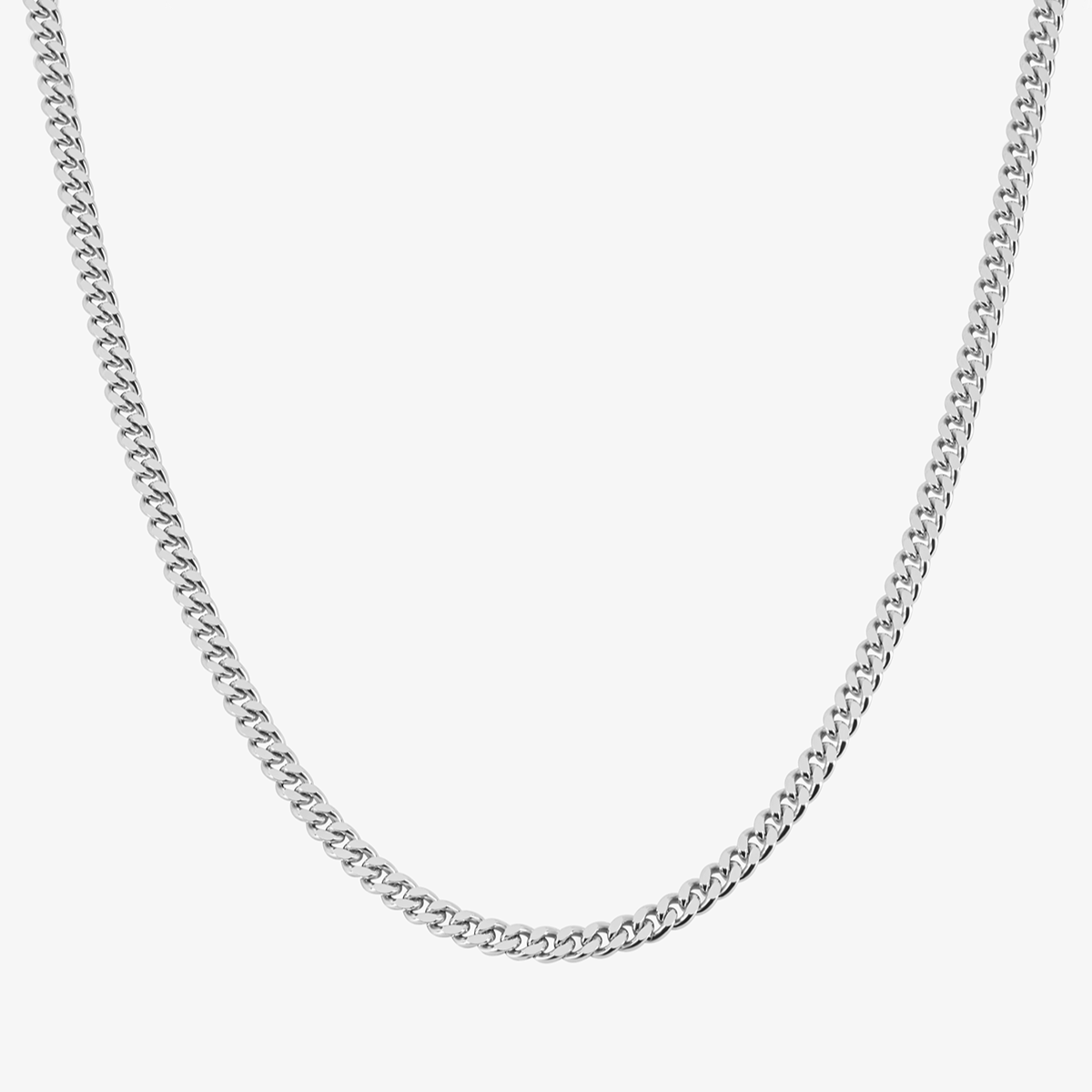 Solid Cuban Link Chain, 2mm