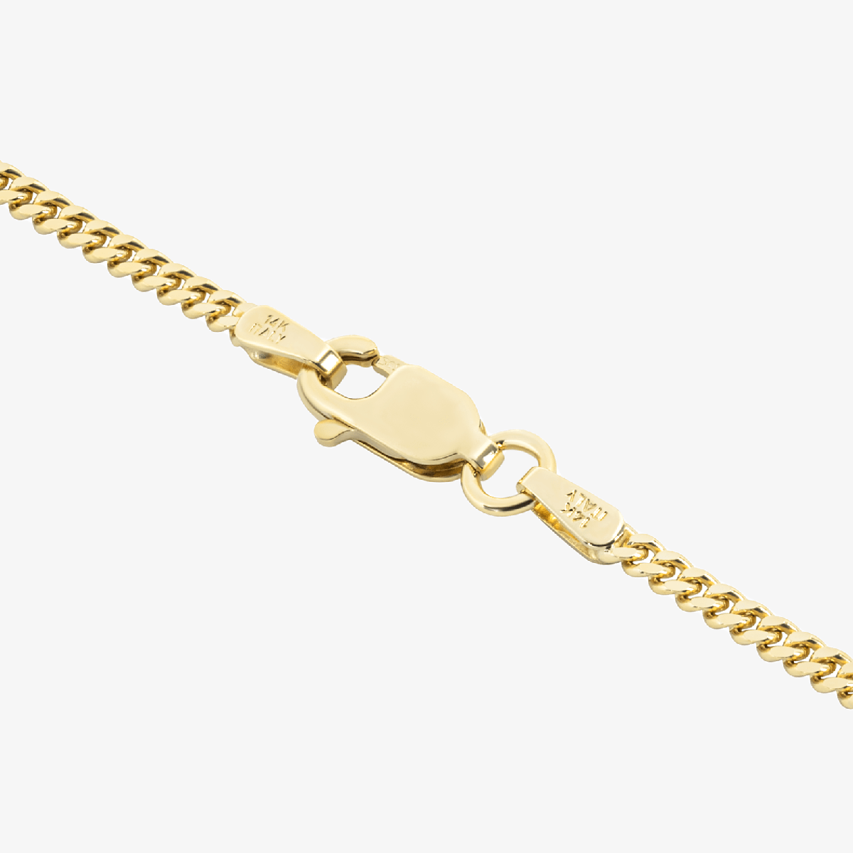 Solid Cuban Link Bracelet, 2.65mm