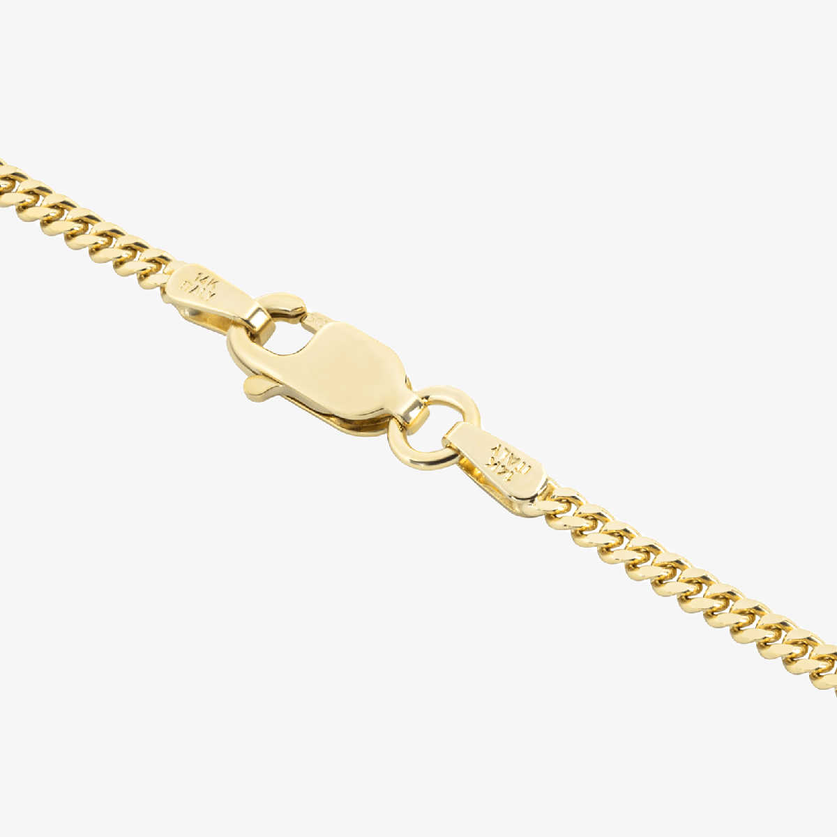 Solid Cuban Link Bracelet, 2mm