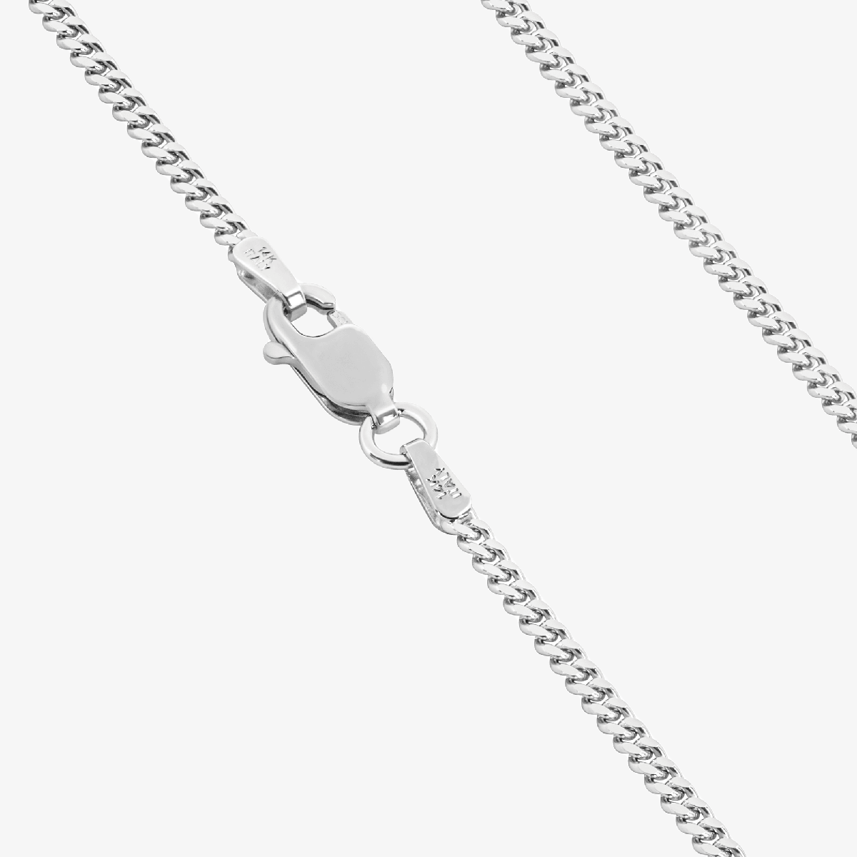 Solid Cuban Link Chain, 2mm