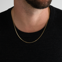 Solid Gold Cuban Link Chain, 2mm