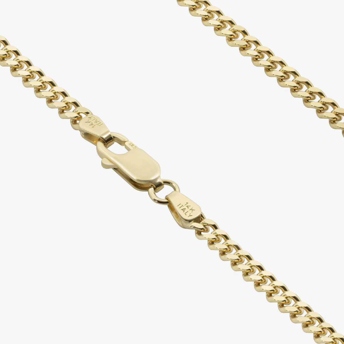 Solid Cuban Link Chain, 3.2mm