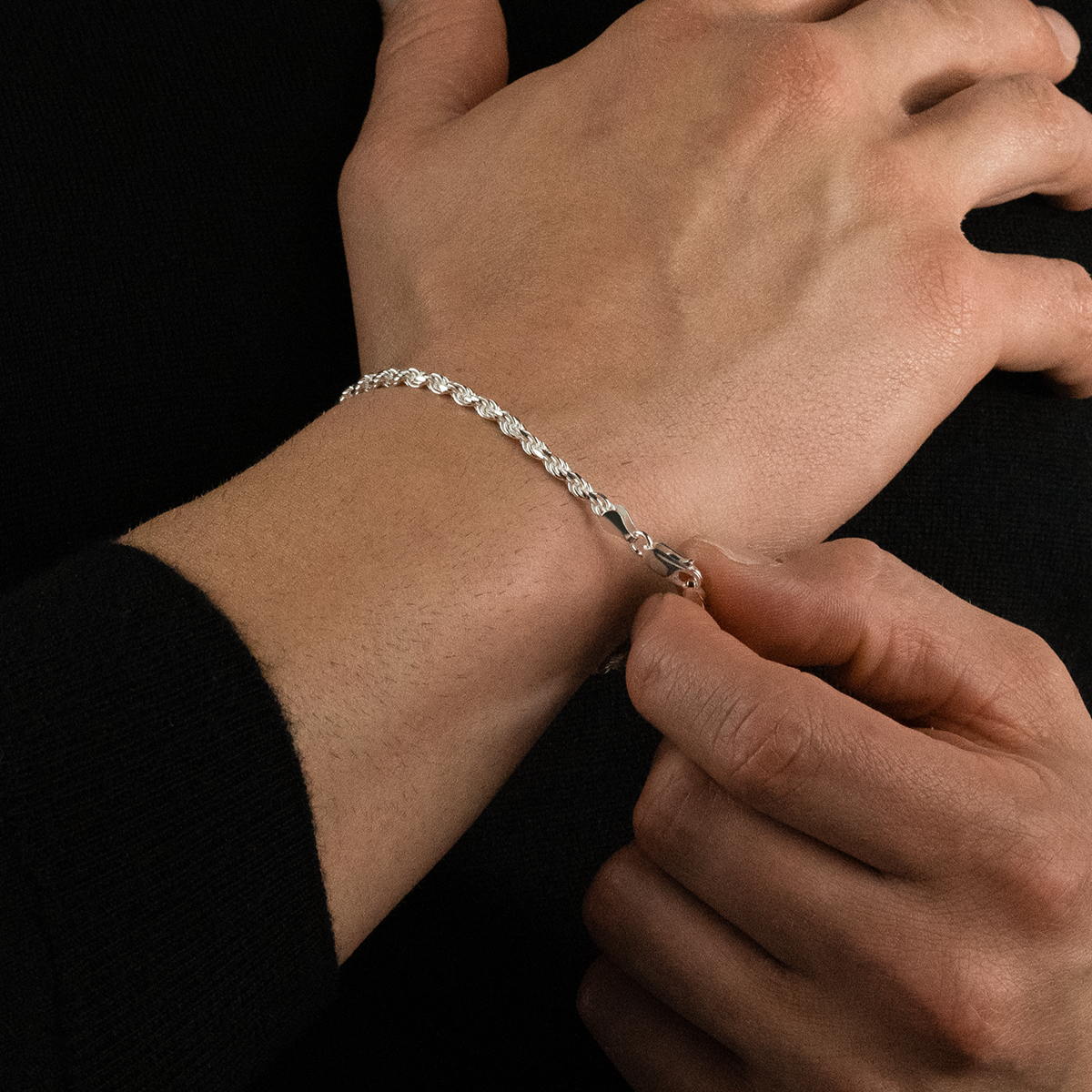 Solid Rope Bracelet, 3.4mm