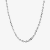 3.4mm Solid Rope Chain In Sterling Silver