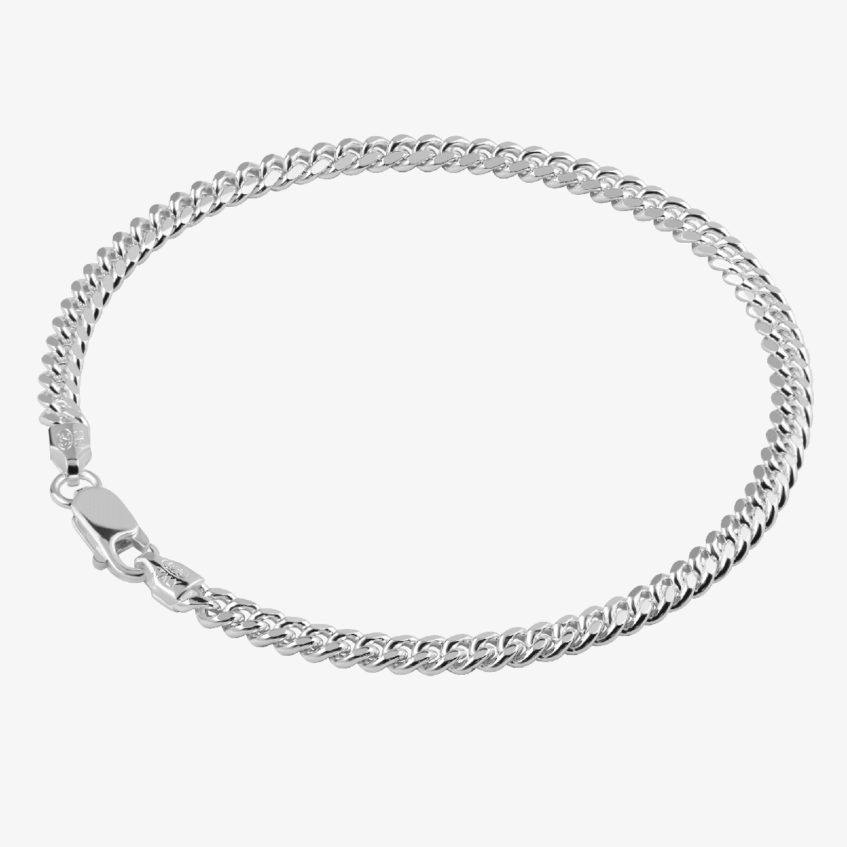 Solid Cuban Link Bracelet, 4.1mm