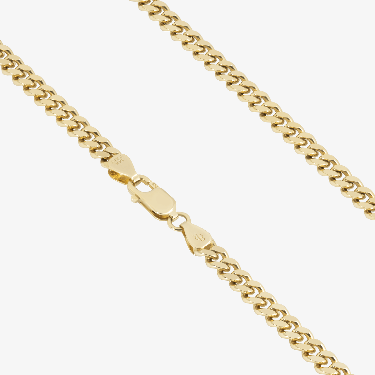 Solid Cuban Link Chain, 4.2mm