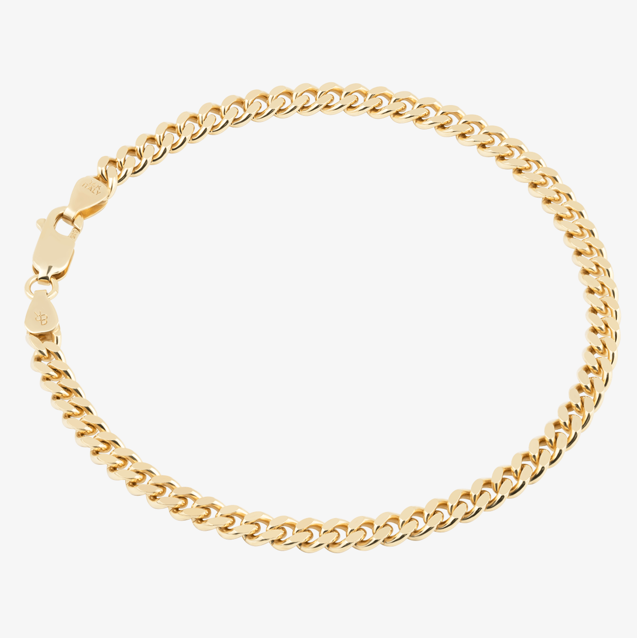 Solid Cuban Link Bracelet, 4.2mm