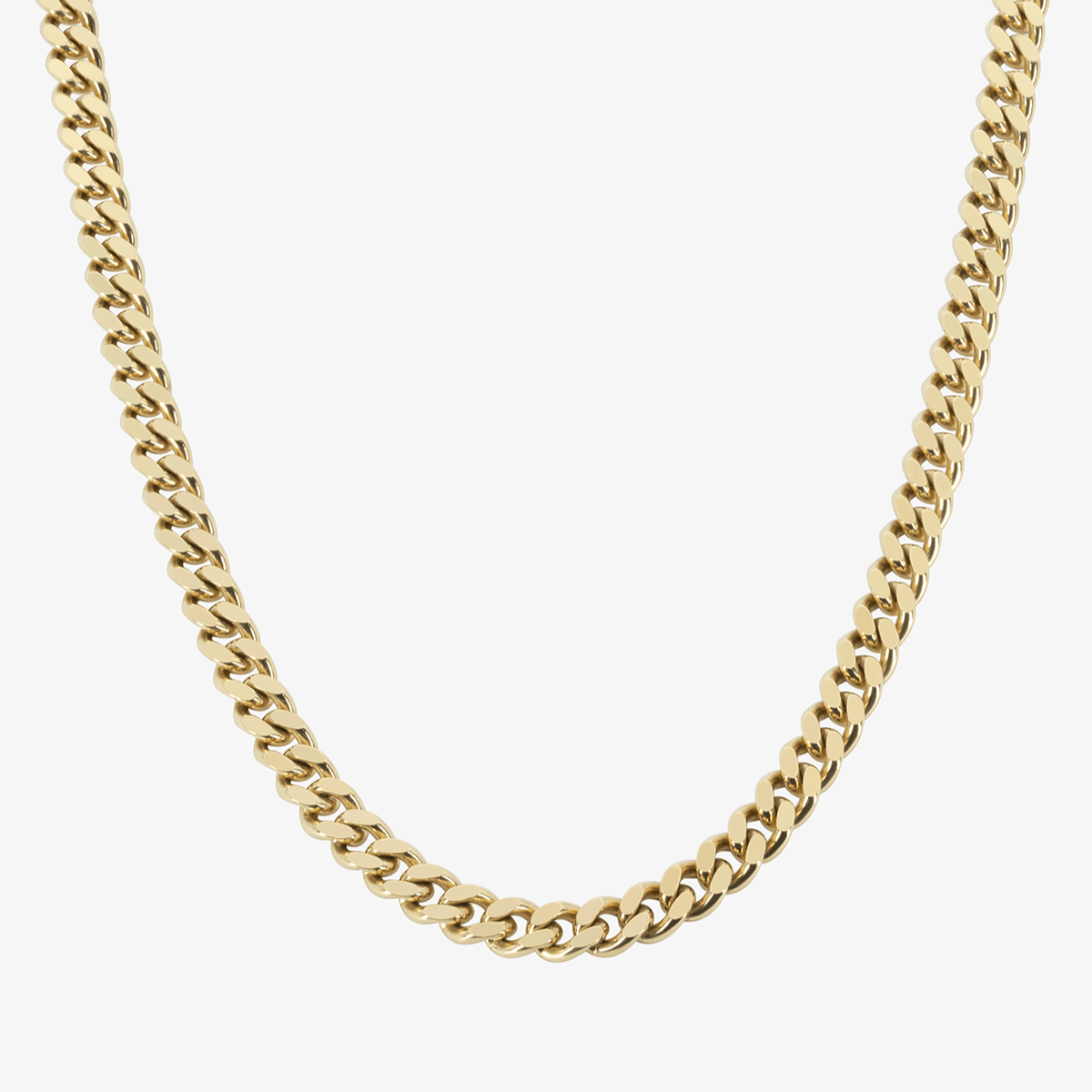 Solid Cuban Link Chain, 4.2mm