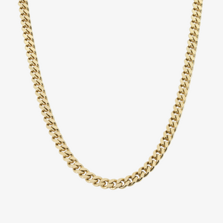 4.2mm Cuban Link Chain In 14K Solid Yellow Gold