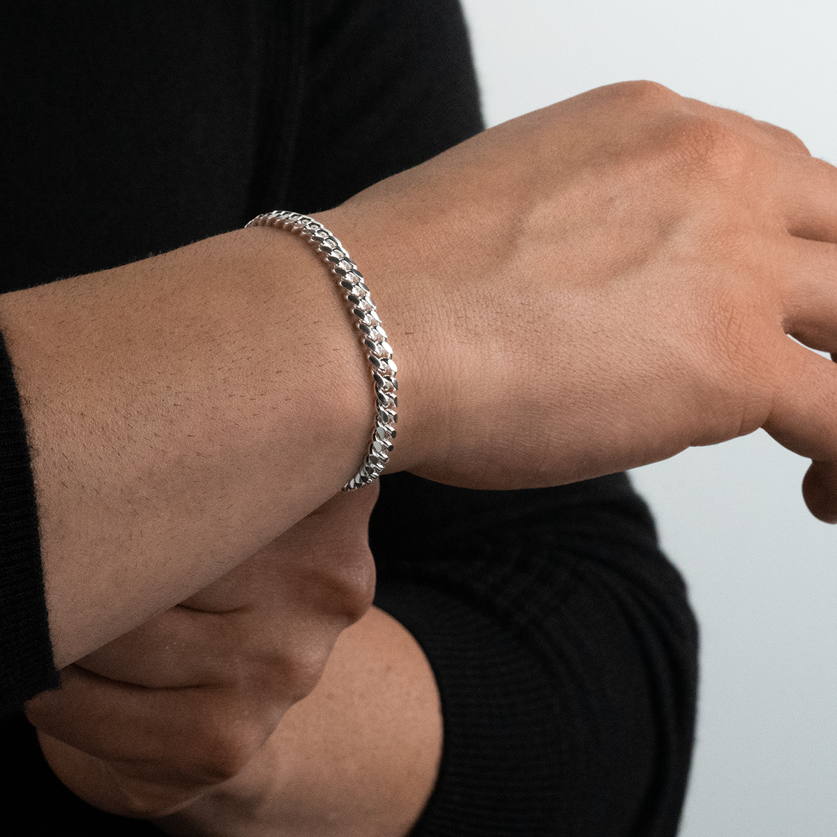 Solid Cuban Link Bracelet, 5.5mm