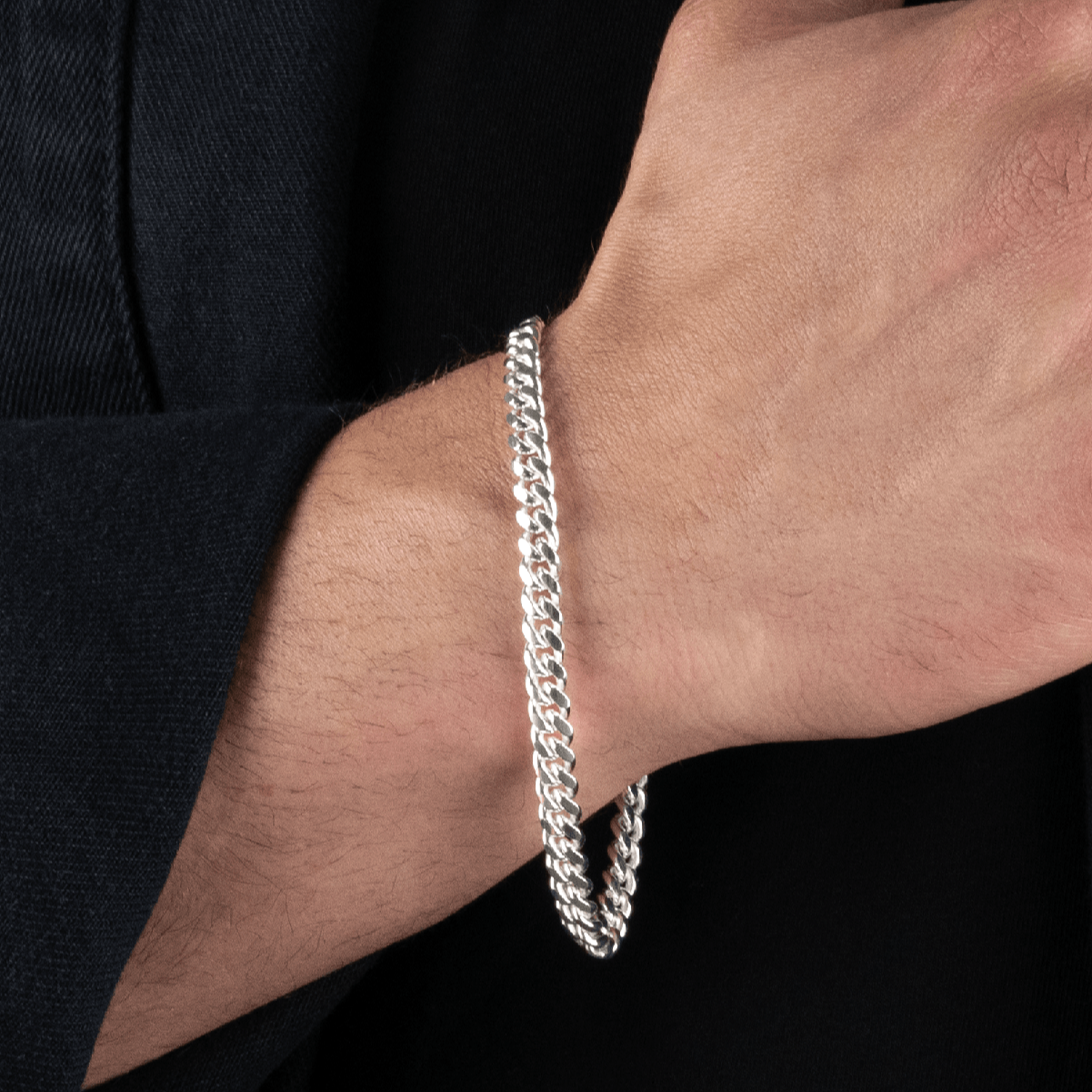 Solid Cuban Link Bracelet, 5.5mm