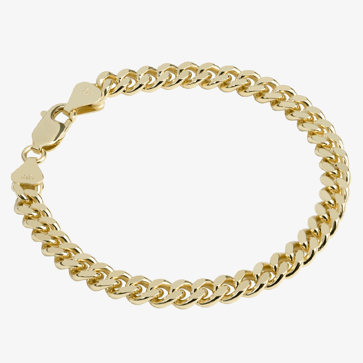 Solid Cuban Link Bracelet, 5.6mm