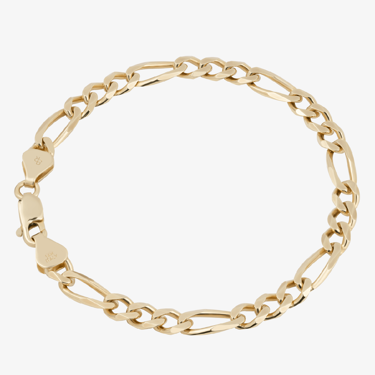 Solid Figaro Bracelet, 5.65mm