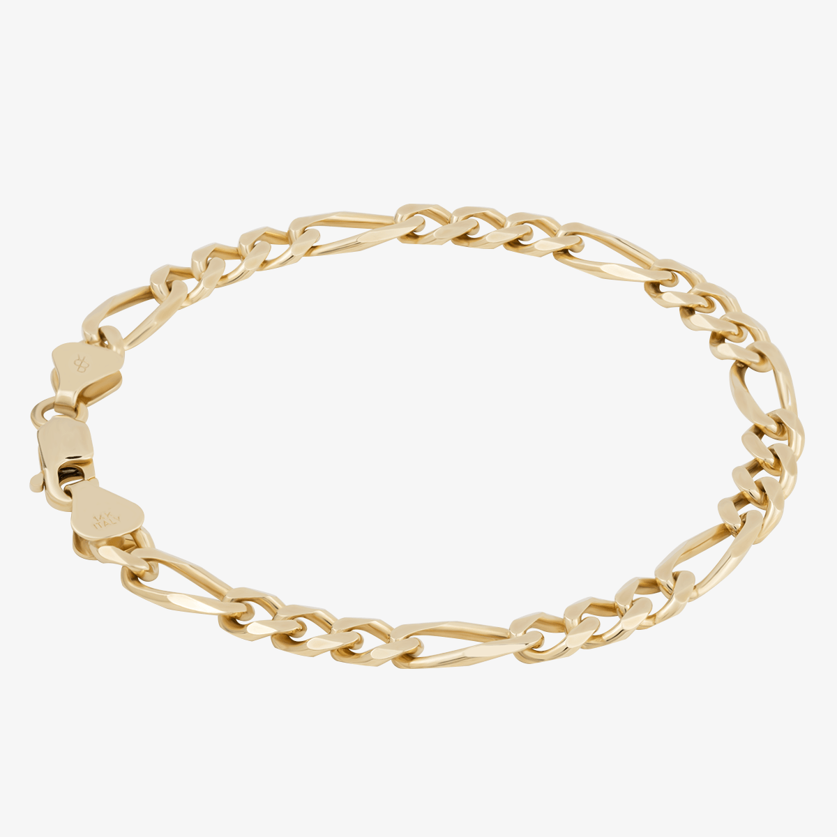 Solid Figaro Bracelet, 5.65mm
