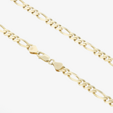 5.65mm Figaro Chain In 14K Solid Yellow Gold