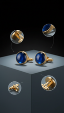 Gemstone Cufflinks With Onyx