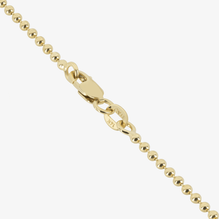 1.8mm Beaded Bracelet In 14K Solid Yellow Gold