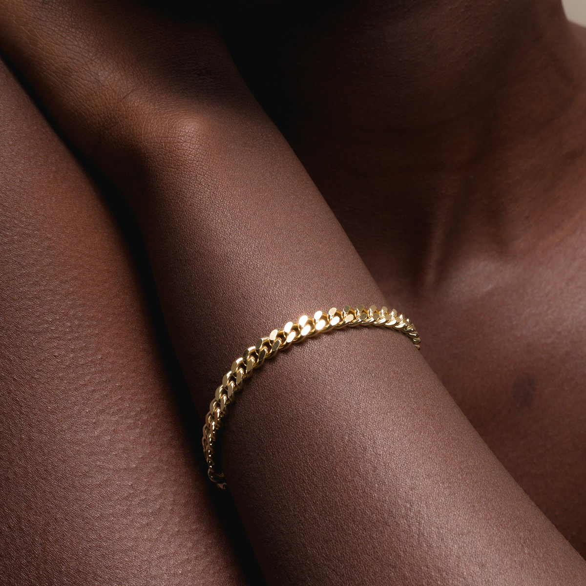 Solid Cuban Link Bracelet, 5.6mm