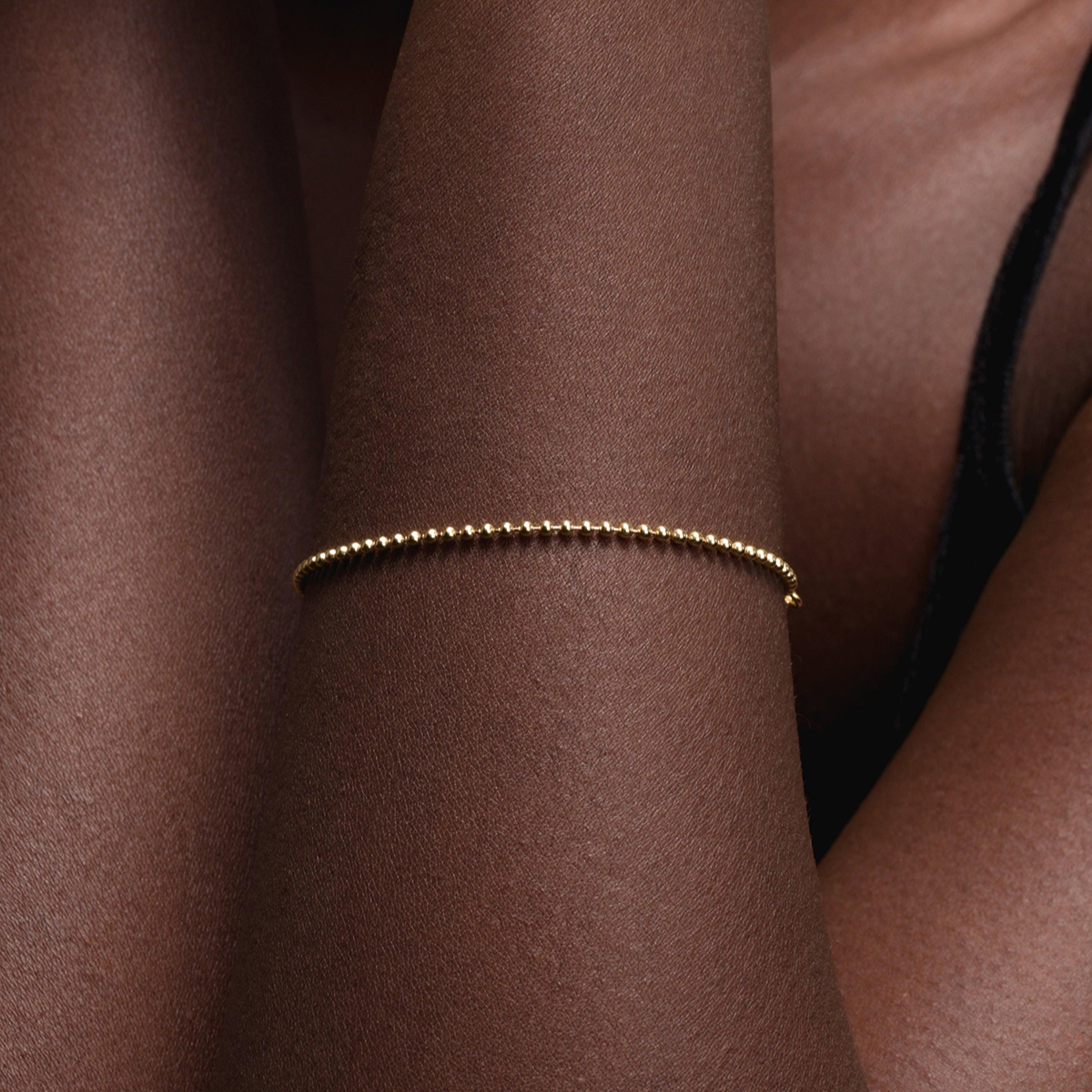 Solid Beaded Bracelet, 1.8mm
