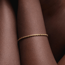 Solid Gold Rope Bracelet, 2.6mm