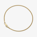 Solid Gold Cuban Link Bracelet, 2mm
