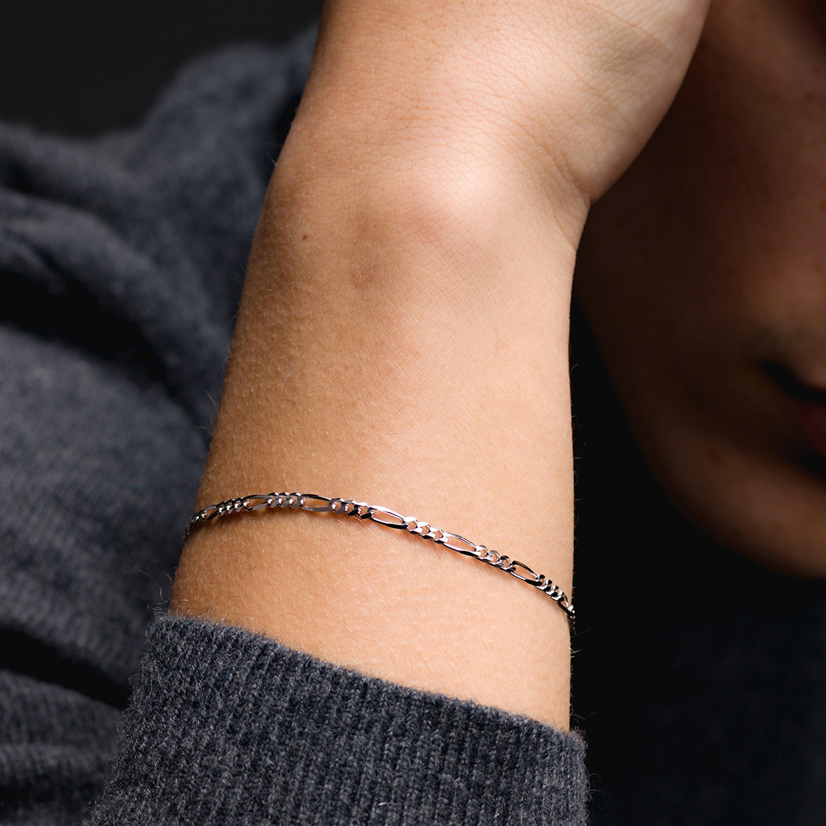 Solid Figaro Bracelet, 2.9mm