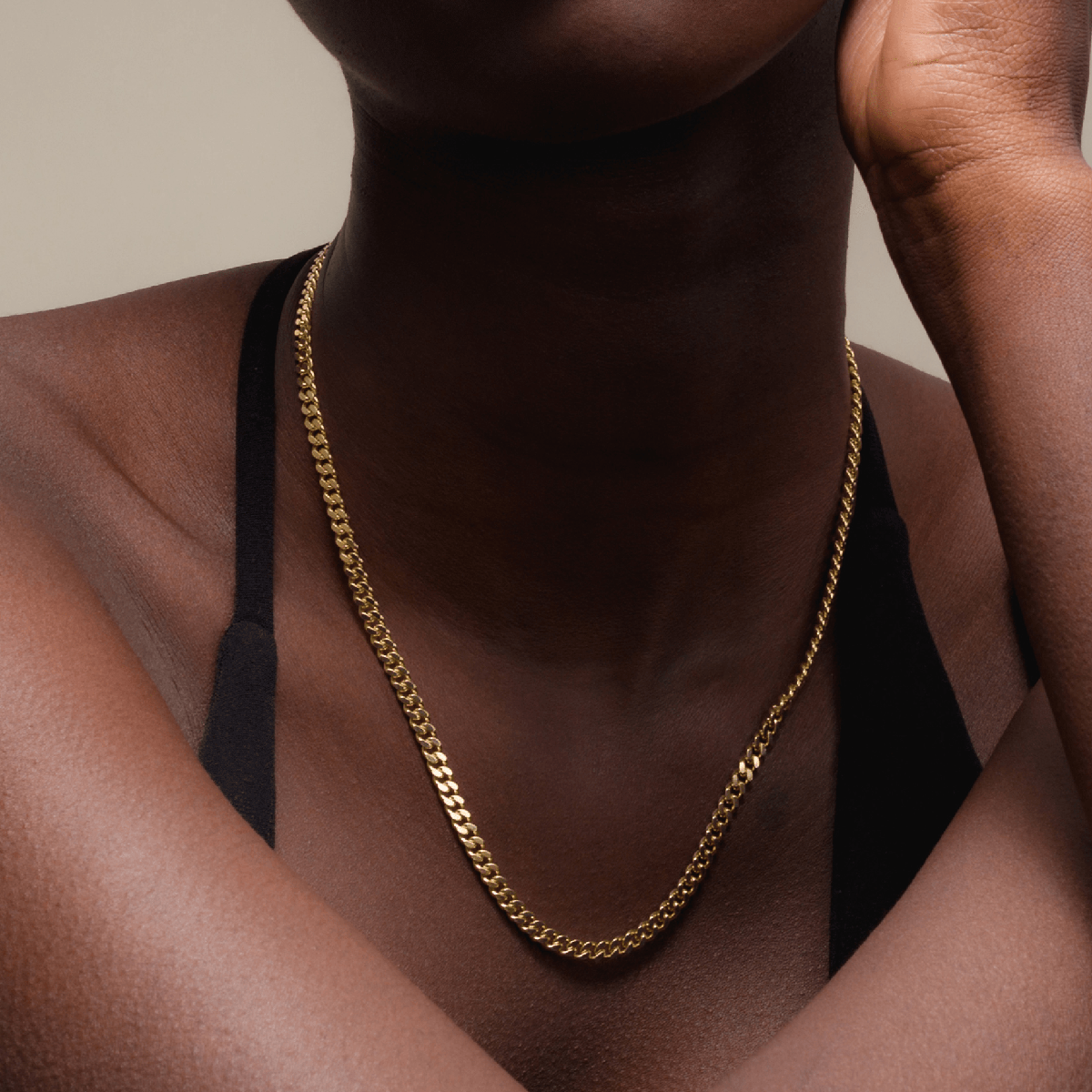 Solid Cuban Link Chain, 4.2mm