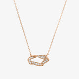 Forever Necklace In 18K Solid Rose Gold With Diamonds