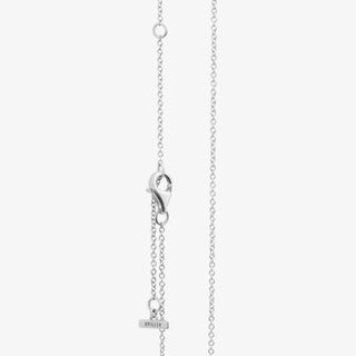 Vertical Cocktail Necklace In 18K Solid White Gold With Diamonds